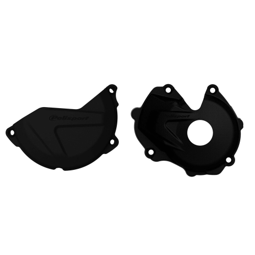 Polisport - Polisport Clutch/Ignition Cover Kit - Black - 90953