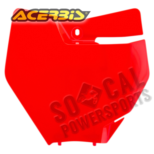 Acerbis - Acerbis Front Number Plate - Flo Orange - 2421124617