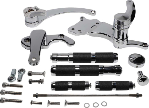 Accutronix - Accutronix Forward Controls - Diamond 6in. - Chrome - FC405-SIC