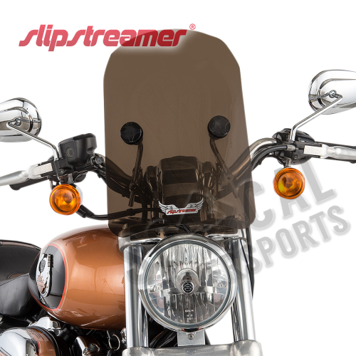 Slipstreamer - Slipstreamer HD-3 Tombstone Windshield with Chrome Hardware - Tinted - HD-3CHR-T