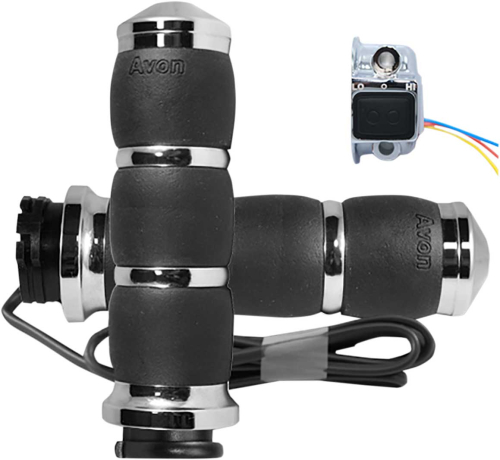 Avon Grips - Avon Grips Velvet Air Cushioned Heated Grips - Chrome - AIR-93-HT