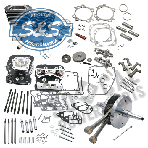 S&S Cycle - S&S Cycle 124in. Hot Set Up Kits with Heads - 900-0568