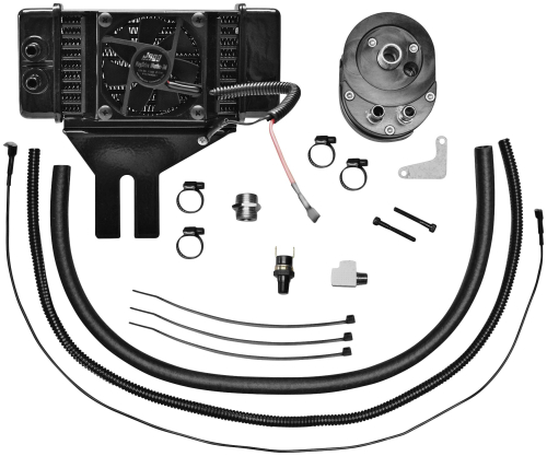 Jagg - Jagg Horizontal Low-Mount 10 Row Fan-Assisted Oil Cooler Kit - Black - 751-FP2500