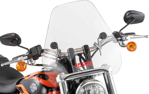 Slipstreamer - Slipstreamer S-06 Spitfire Sport Shield with 1in. Clamp - Clear - S-06-CHR-C
