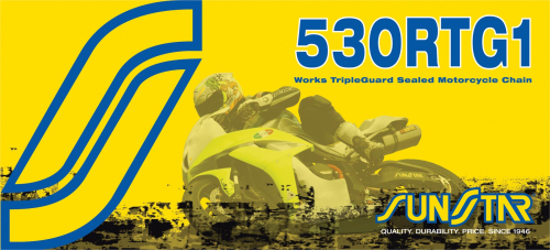 Sunstar - Sunstar 530 RTG1 Works Tripleguard Sealed Motorcycle Chain - 116 Links - SS530RTG1-116