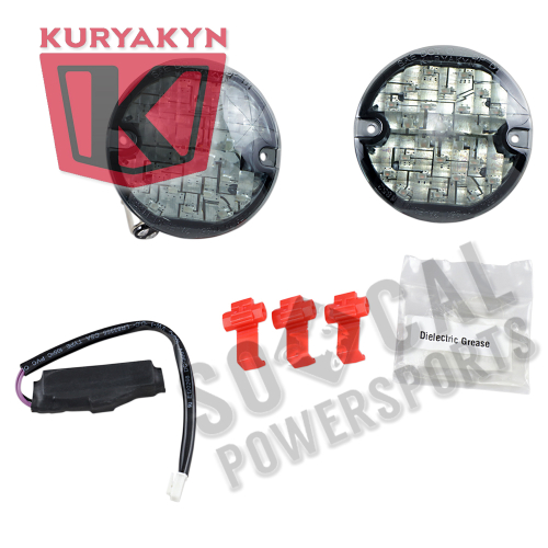 Kuryakyn - Kuryakyn LED Front Turn Signal Inserts - Flat Style - Smoke - 5441