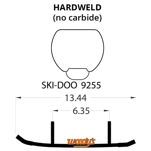 Woodys - Woodys Top-Stock Hard Surface Bar Carbide Runners - HSD-9255