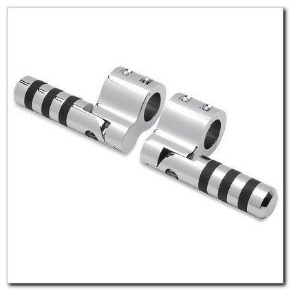 Lindby - Lindby Clamp-On Wide Band Footpegs - Chrome - 815