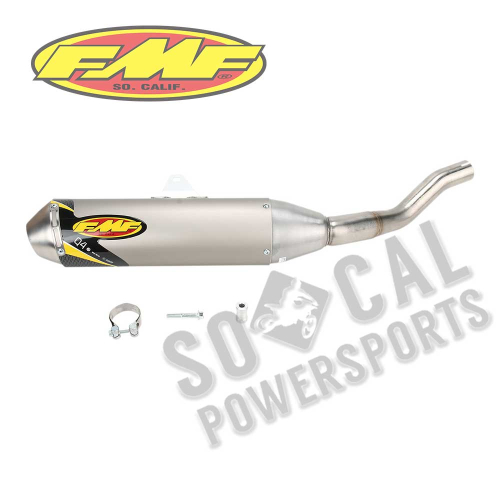 FMF Racing - FMF Racing Q4 Spark Arrestor Slip-On - Stainless Midpipe - 044210