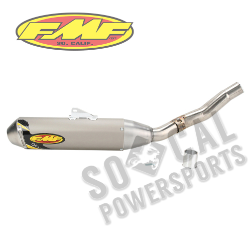 FMF Racing - FMF Racing Q4 Spark Arrestor Slip-On - Stainless Midpipe - 044232
