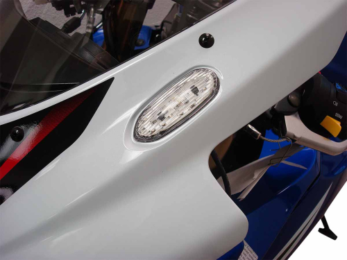 Hotbodies Racing - Hotbodies Racing Flush Mount Turn Signal/Mirror Block Offs - Clear - S06GS-SIG-CLR