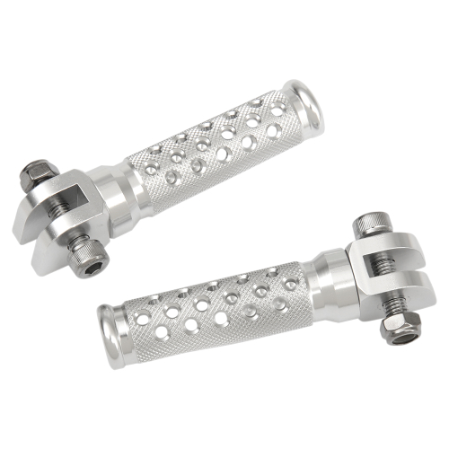 Emgo - Emgo Slash-Cut Style Footpegs - Rider - Silver - 50-11241A