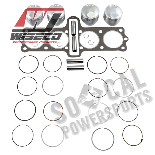 Wiseco - Wiseco Top End Kit - 3.00mm Oversize to 73.00mm, 10.25:1 Compression - K1085