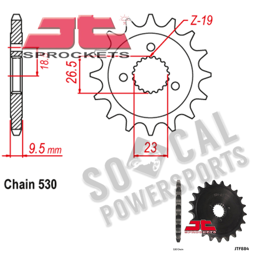 JT Sprockets - JT Sprockets Steel Front Sprocket - 21T - JTF884.21