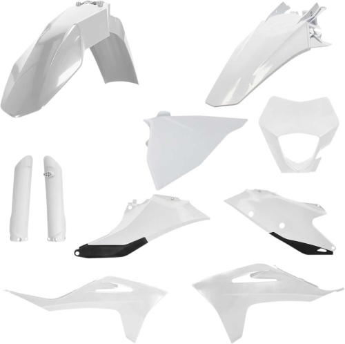 Acerbis - Acerbis Full Plastic Kit - White/Black - 2872811035