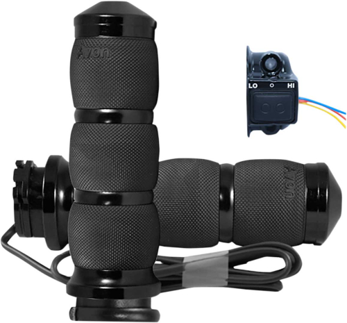 Avon Grips - Avon Grips Air Cushioned Heated Grips - Black Anodized - AIR-90-ANO-HT