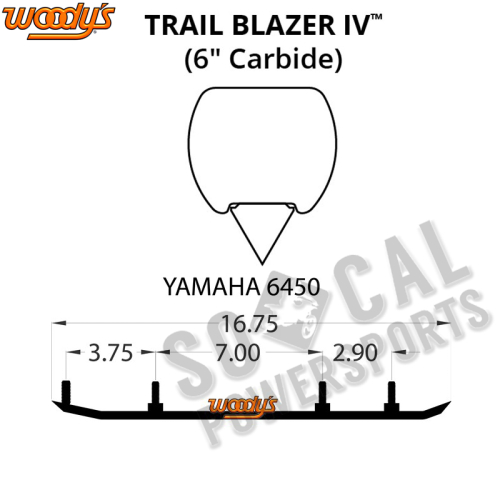 Woodys - Woodys Trail Blazer IV Flat-Top Carbide Runners - TYV4-6450