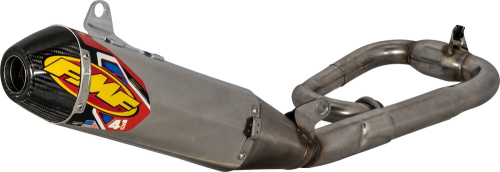 FMF Racing - FMF Racing Factory 4.1 RCT Full System - Aluminum Muffler - Carbon End Cap - 044477
