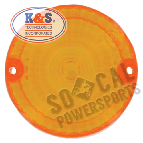 K&S Technologies - K&S Technologies DOT Approved Turn Signal Replacement Lens - Amber - 25-1050
