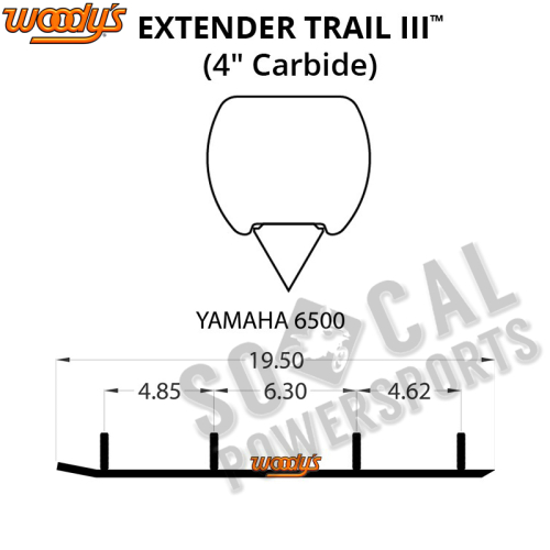 Woodys - Woodys Extender Trail III Flat-Top Carbide Runners - EYV3-6500