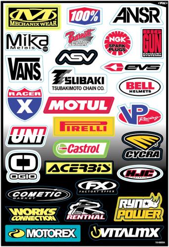 Factory Effex - Factory Effex Sponsor Stickers Kit - 10-68004