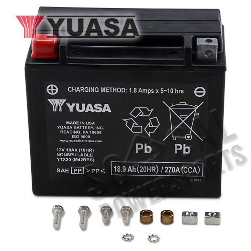 Yuasa - Yuasa Factory Activated Maintenance Free Battery - YTX20 - YUAM42RBS