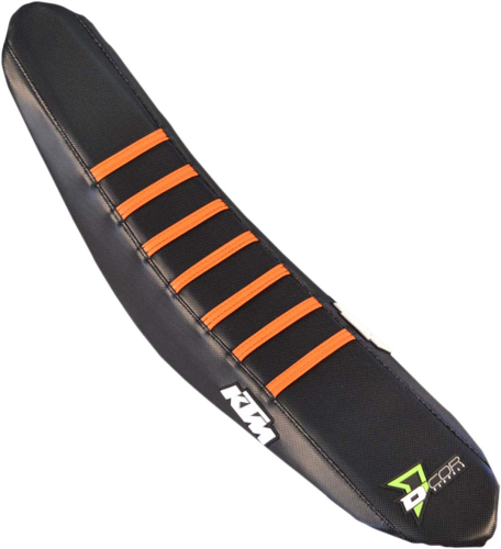 DCOR - DCOR Factory Reinforced Seat Cover - Black/Orange Ribs - 30-30-205