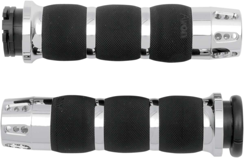 Avon Grips - Avon Grips Gatlin Air Cushioned Grips - Chrome - AIR-90-GAT