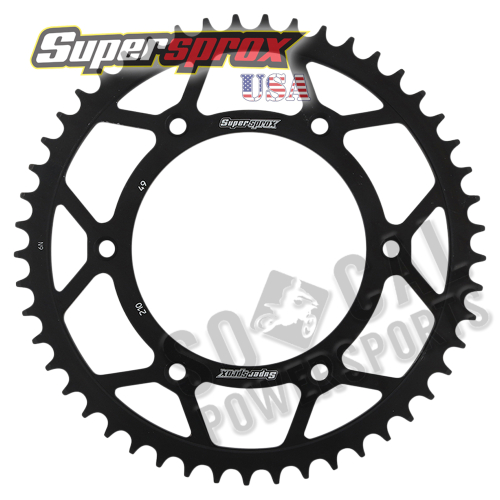 Supersprox - Supersprox Steel Rear Sprocket - 49T - RFE-210-49-BLK