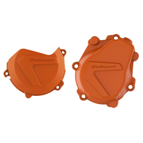 Polisport - Polisport Clutch/Ignition Cover Kit - Orange - 90986