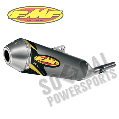 FMF Racing - FMF Racing Q4 Spark Arrestor Slip-On - Stainless Midpipe - 041486