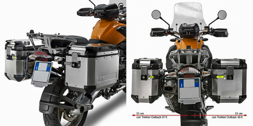 GIVI - GIVI Side Case Hardware for Outback Series Side Cases - PL684CAM