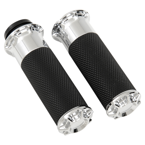 Arlen Ness - Arlen Ness Fusion Series Grips - Beveled - Chrome - 07-328