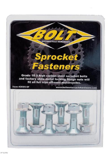 Bolt MC Hardware - Bolt MC Hardware Sprocket Fasteners - Silver - 2008-HS.S