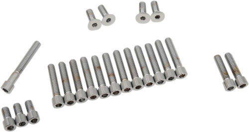 Drag Specialties - Drag Specialties Cam, Primary, Inspection, Derby Cover Socket-Head Bolt Set - Smooth - Chrome - MK136S