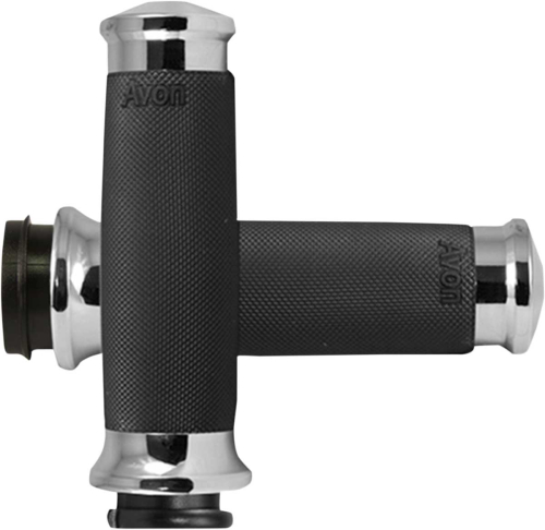 Avon Grips - Avon Grips Contour Custom Grips - Chrome - CC-85-CH-FLY