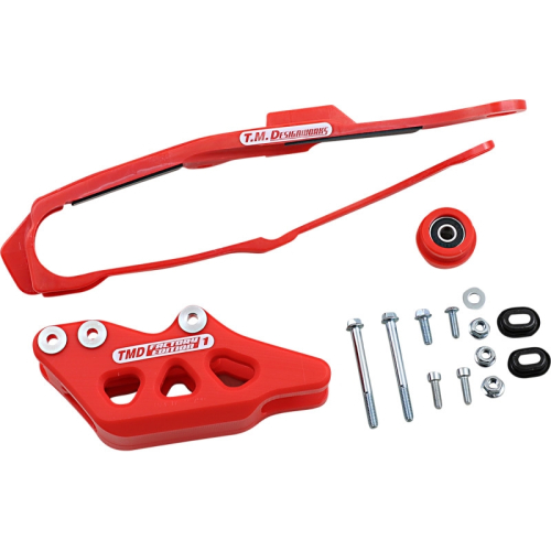 T.M. Designworks - T.M. Designworks Dirt Cross Multi-Purpose Chain Slide-N-Guide Kit FE1 Guide - Red - DCK-OR14-RD