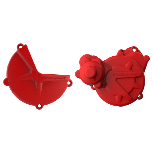 Polisport - Polisport Clutch/Ignition Cover Kit - Red - 91003