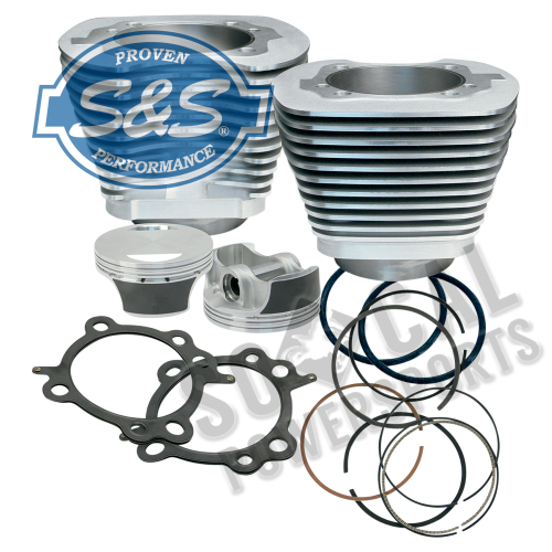 S&S Cycle - S&S Cycle 97in. Big Bore Kit for 88in. Motors - Silver Powder-Coat - 910-0201
