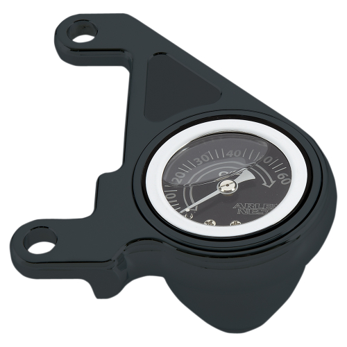 Arlen Ness - Arlen Ness Oil Pressure Gauge Kit - Radius - Black - 15-675
