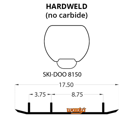 Woodys - Woodys Top-Stock Hard Surface Bar Carbide Runners - HSD-8150