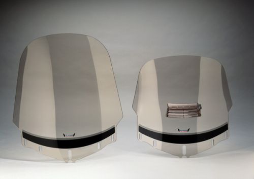 Slipstreamer - Slipstreamer Replacement Windshield - Smoke - Tulsa Touring with Vents - T-167VT