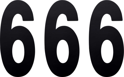Factory Effex - Factory Effex Standard Numbers 8in. - Black - No. 6 - 02-4476