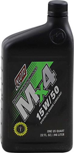 Klotz Oil - Klotz Oil MX4 Techniplate Synthetic 4T Oil - 15W50 - 1qt. - KL-880