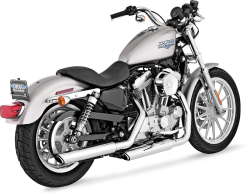 Vance & Hines - Vance & Hines Twin Slash 3in. Slip-On Mufflers - Chrome - 16839