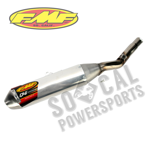 FMF Racing - FMF Racing Q4 Spark Arrestor Slip-On - Hexagonal Muffler - Stainless Midpipe - 042296