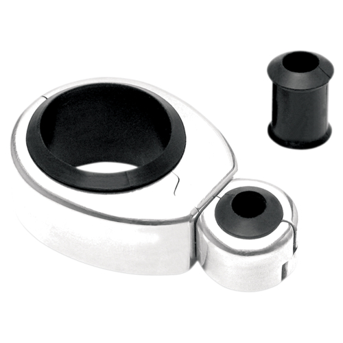 Motion Pro - Motion Pro Cable Clamp - 1in.-1 1/8in. Single Throttle/Clutch - Chrome - 11-0043