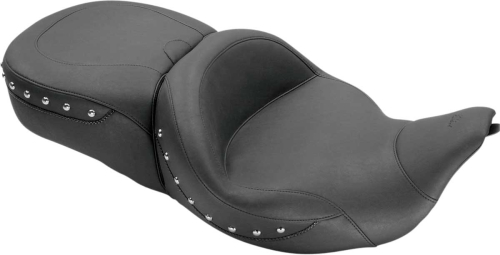 Mustang - Mustang Super Touring One-Piece Studded Seat with Receiver - Chrome Studs - 79546