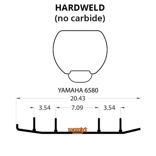 Woodys - Woodys Top-Stock Hard Surface Bar Carbide Runners - HSY-6580