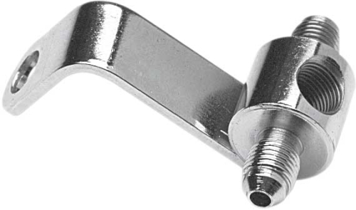 Goodridge - Goodridge Universal Rear Junction Block with Brake Light Switch Mount - 1/8in. NPT Threads - Chrome - PMCHD-015